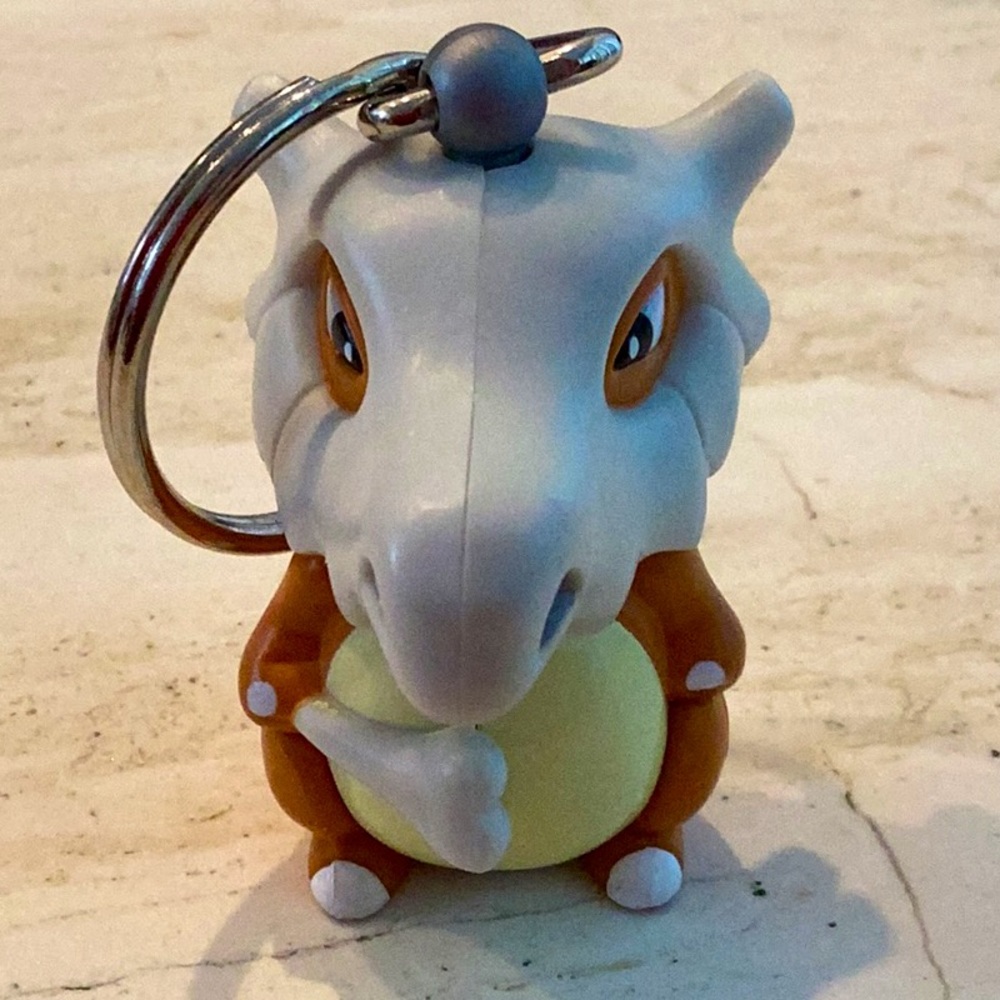 Cubone Keychain 1999 Pokemon Figurine Nintendo Figure Vintage
